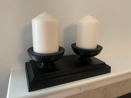 double candle holder ikea candles by swelite household decor candleholder 3d print model - Mito3D