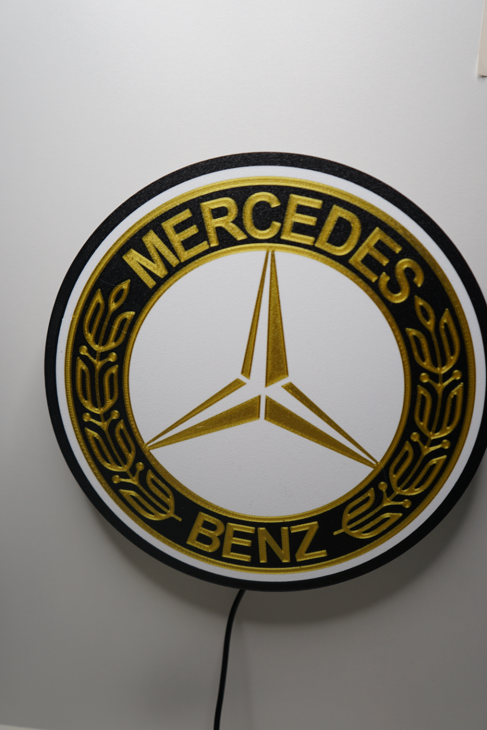 mercedes benz logo by 3d battista stampa domestico arredamento 3D print model - Mito3D