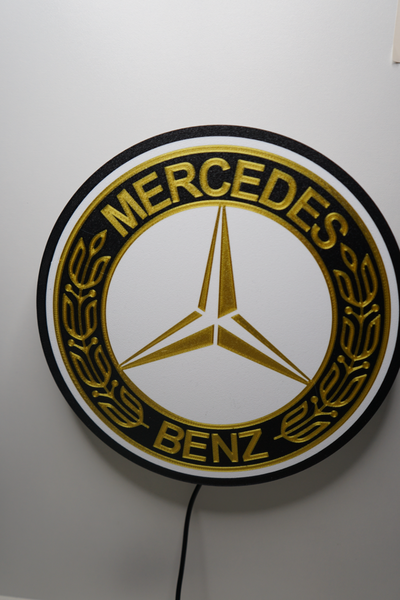 mercedes benz logo by 3d baptista impression ménage décor 3d print model - Mito3D