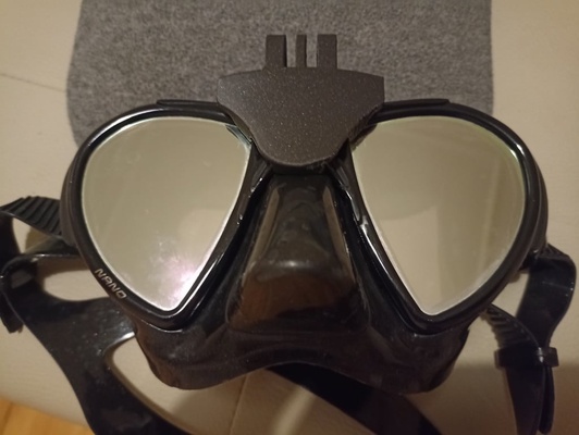 cressi nano plongée masque go pro monter by événement magique loisir diy sport air monture gopro 3d print model - Mito3D