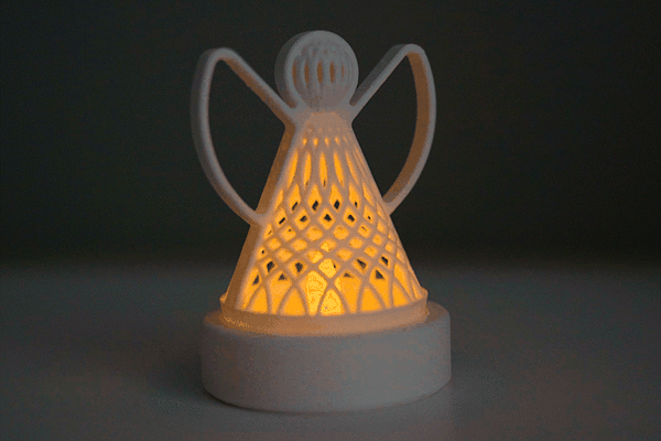 natale angelo tè luce by tendenza domestico festività arredamento natale candela bagliore decorazione tealight 3d print model - Mito3D