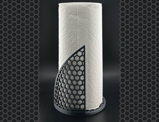 hex papel toalha suporte by 3dpodesigns casa modelos porta cozinha 3d print model - Mito3D