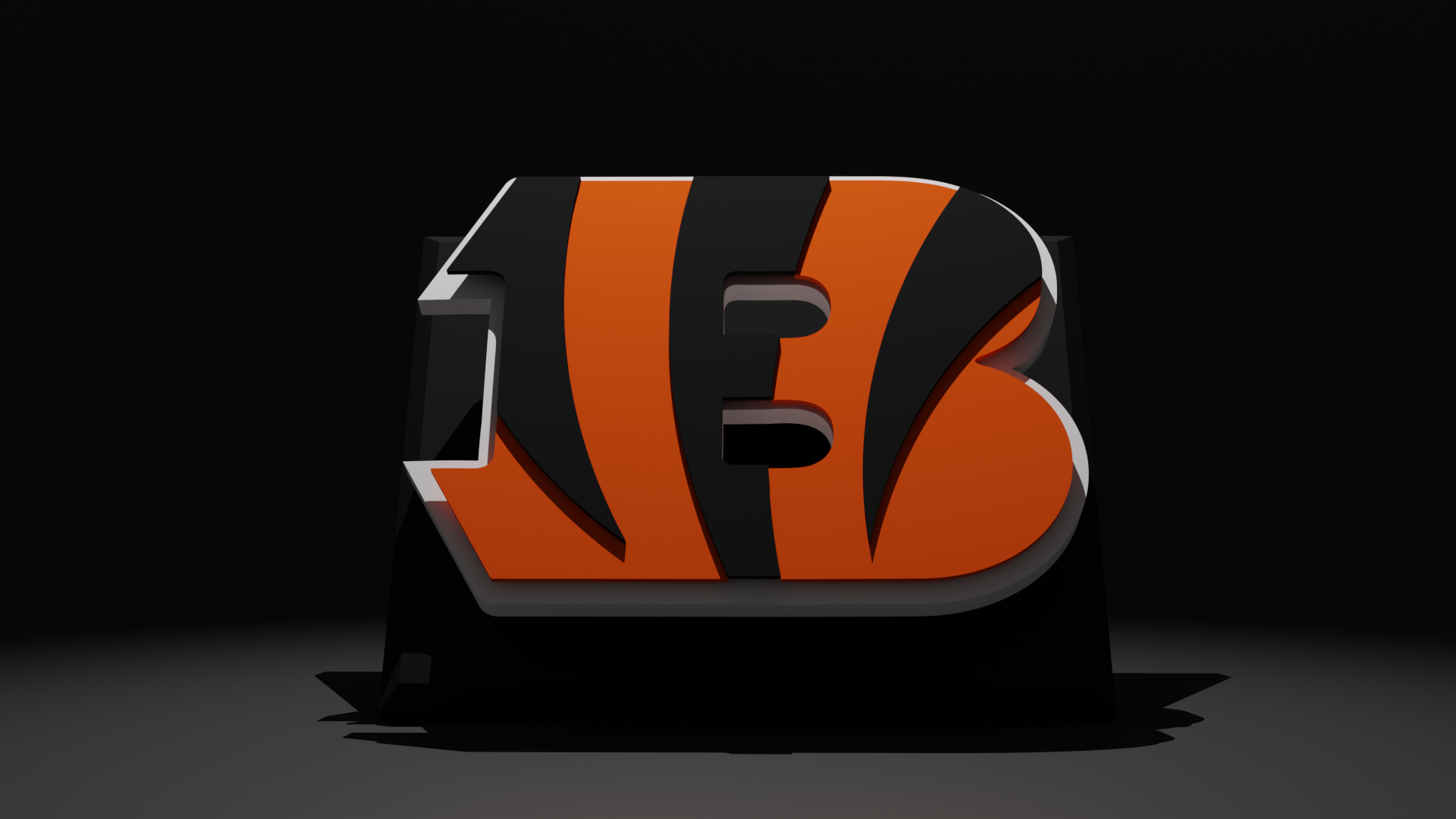 nfl cincinnati bengals schwebend logo zeichen by abonnieren kunst logos ohio fußball sport mehrfarbig 3D print model - Mito3D