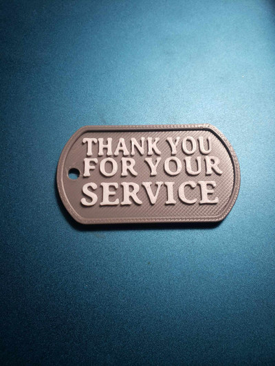 thank dog tag by rweisal art coin & badges 3d print model - Mito3D