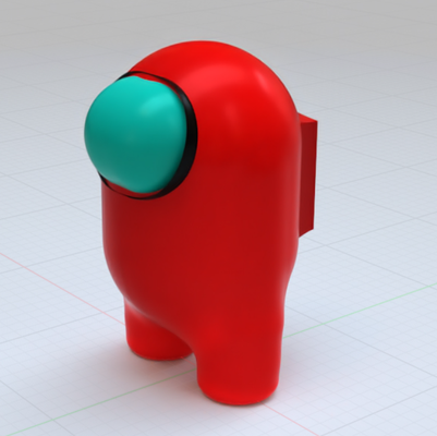 among us red by samactivity toys & games characters amongus imposter 3d print model - Mito3D