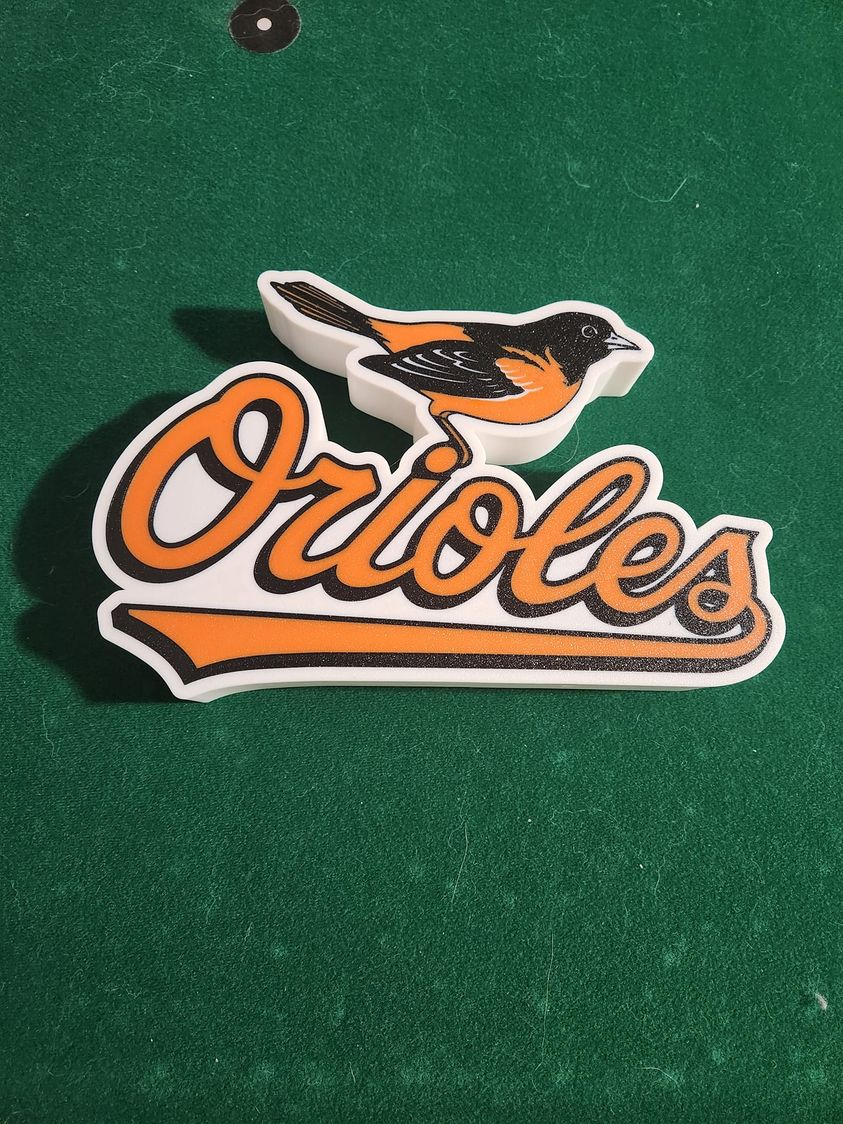 baltimore orioles by bromigo77 art signs & logos led light lightbox box sports baseball 3D print model - Mito3D