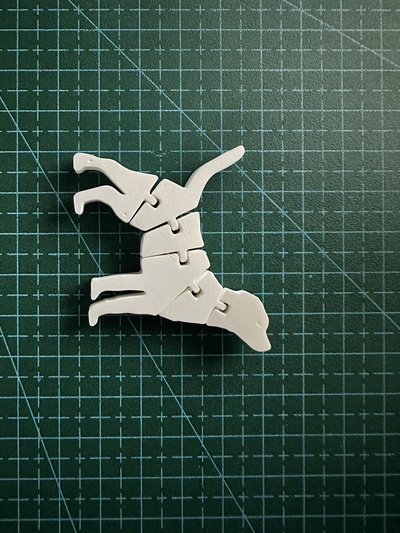 flexi cão by t pcs arte sinais logotipos brinquedo animal escrivaninha faça articulado casa passatempo impressão flex criativo principiante ifexi 3d print model - Mito3D