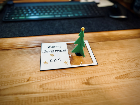 christmas card tree kit by soerenharaldsson toys & games puzzles merry greetingcard 3d print model - Mito3D