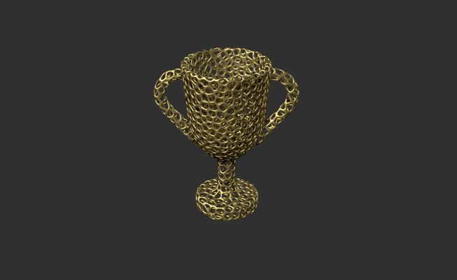 voronoi troféu by wazza10 arte modelos troféus 3d print model - Mito3D