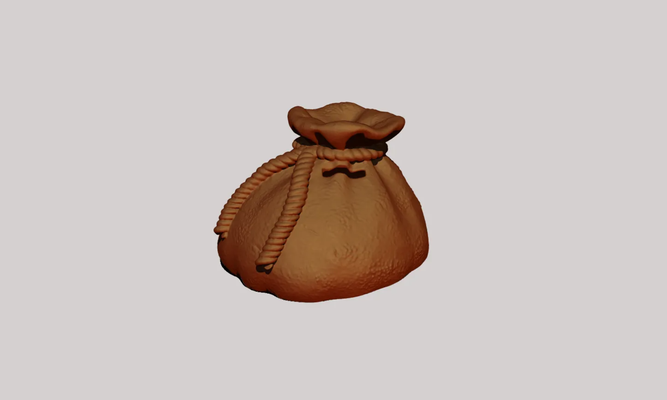 geld sack bank by wazza10 haushalt dekor tasche schweinchen 3d print model - Mito3D