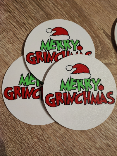 grinch coaters by ferrykalina household decor coaster kitchen tea ams colour 3d print model - Mito3D