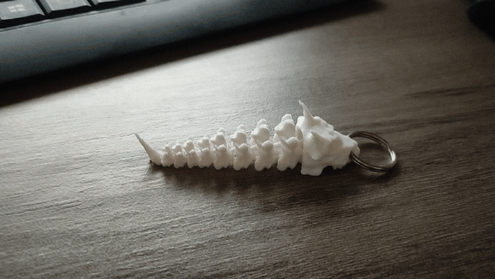 articolato osso drago by wazza10 giocattoli giochi stampa in posto print place scheletro supporto chiave portachiavi squillare 3d print model - Mito3D