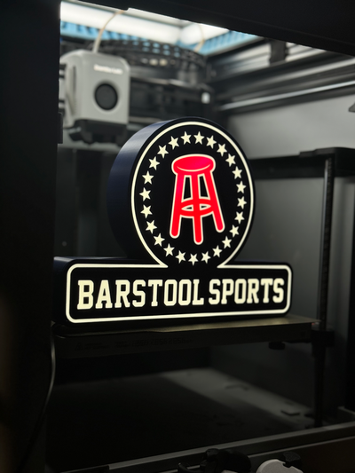 barstool sports led lightbox by bearded dad designz art signs & logos almp baseball football comedy 3d print model - Mito3D