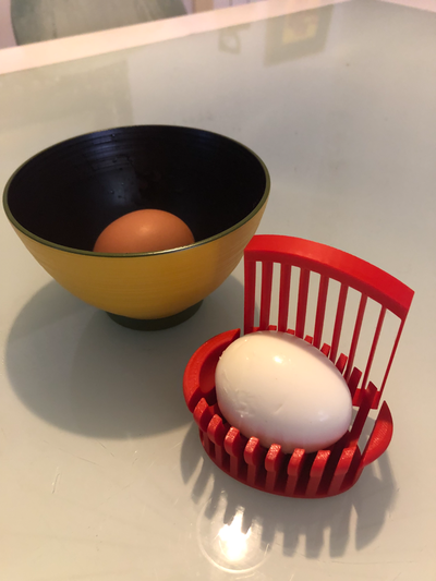 print in place egg slicer by rs 666 household house models kitchen accessories a1 p1s print-in-place 3d print model - Mito3D