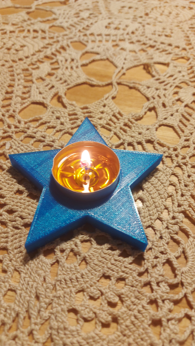 christmas candle holder star by farkaskeve07 household decor 3d print model - Mito3D