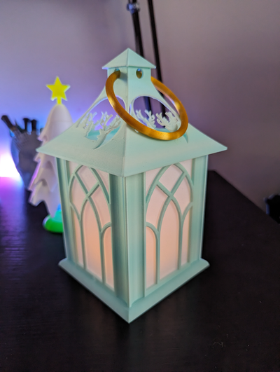 tea light powered christmas lantern by nottooshabbycreations household decor festive holiday deer modular magnets 3d print model - Mito3D