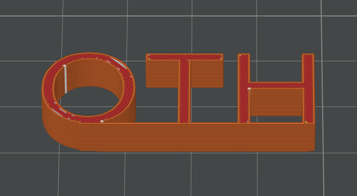 oth logo klein 4min by mqprint sanat işaretler logolar 3d print model - Mito3D