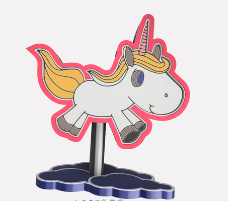 licorne marrante by didoucrazyfrog11 household decor leds reveal cadeau enfant box 3d print model - Mito3D