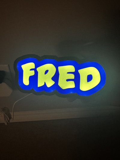 fred light box by dylanslightboxes hobby & diy electronics led lamp lightbox 3d print model - Mito3D
