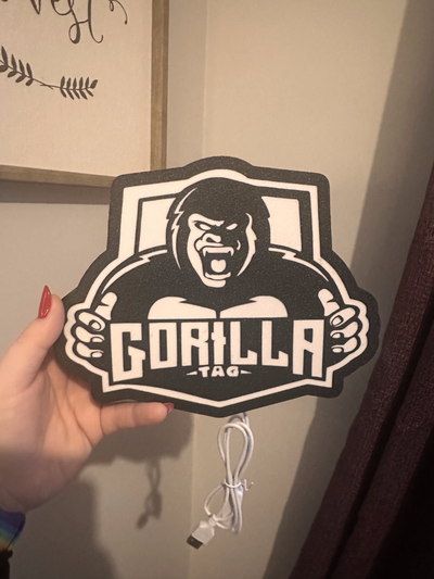 gorilla tag light box by dylanslightboxes hobby & diy electronics lamp lightbox led 3d print model - Mito3D