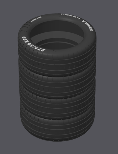 tire pen holder x4 tires by dv nw--- household decor nokian 3d print model - Mito3D