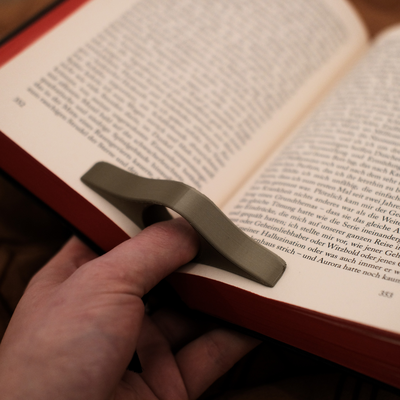book holder easy one-handed reading by sakul tools gadgets open one handed 3d print model - Mito3D