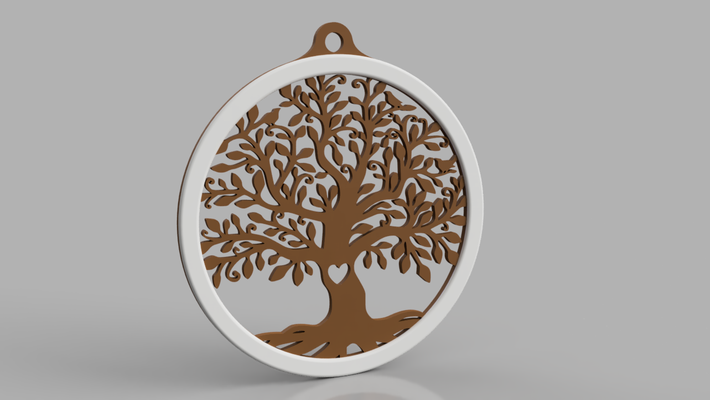 árvore of vida enfeite by hg projeto casa festividades natal pingente aguentar 3d print model - Mito3D