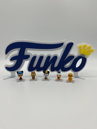 funko-logo stand by three d art signs & logos funko pop marvel disney starwars 3d print model - Mito3D