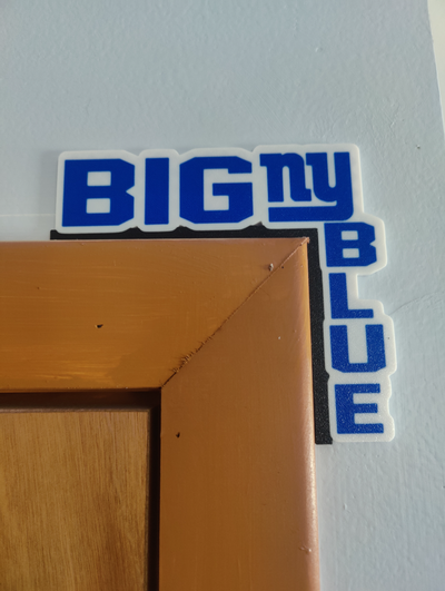 big blue giants door trim by uncle joeys creations household decor ny york gmen g-men 3d print model - Mito3D