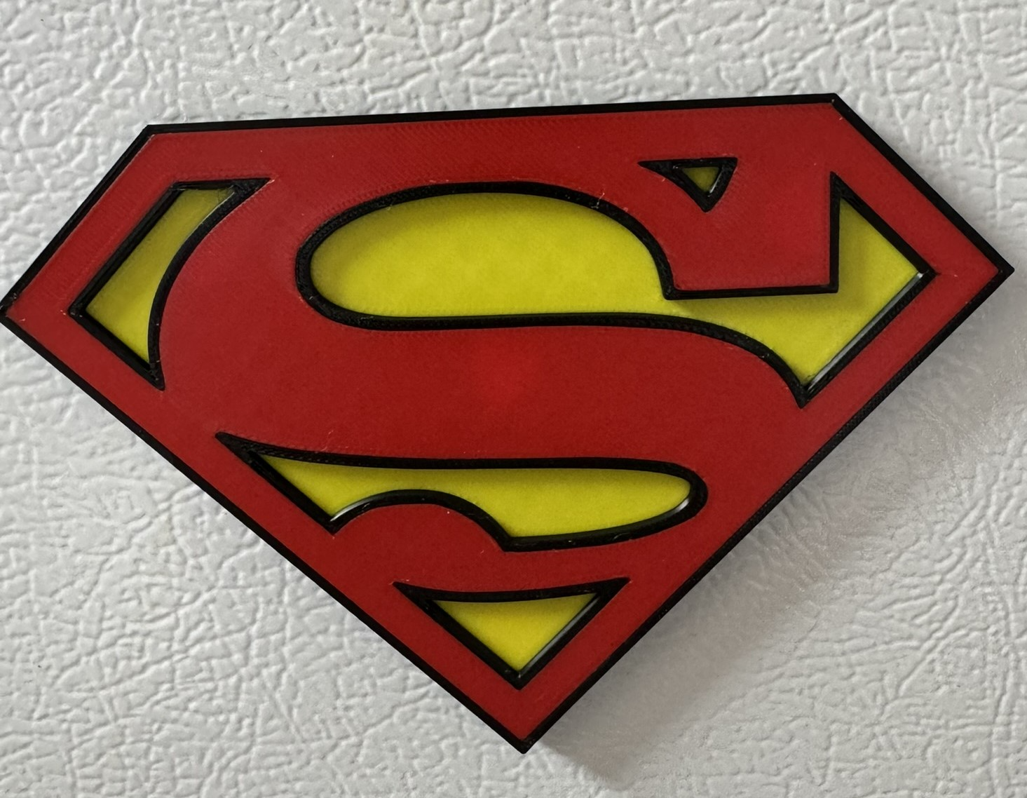 übermensch logo neu gemischt by kelz kunst zeichen logos superman superheld karikatur comic buch dc comics magnet 3D print model - Mito3D