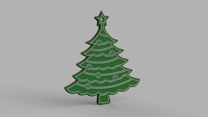 christmas tree ornament by hg design household festivities hang 3d print model - Mito3D