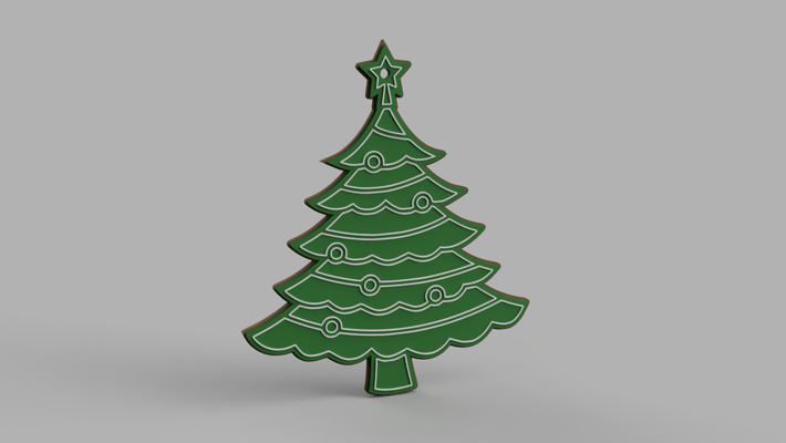 natale albero ornamento by hg design domestico festività appendere 3d print model - Mito3D