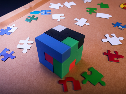 rompecabezas cubo by ciervo 3d juguetes juegos puzzlecube juego galletas agitarse divertido relleno medias 3d print model - Mito3D