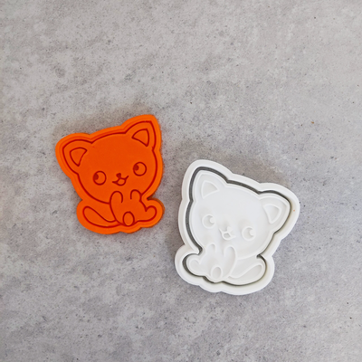 cat cookie cutter by printmydesign household house models cookiecutter kitty 3d print model - Mito3D