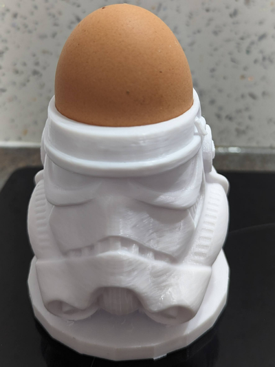 stormtrooper egg cup by spud2077 household decor star wars holder 3d print model - Mito3D