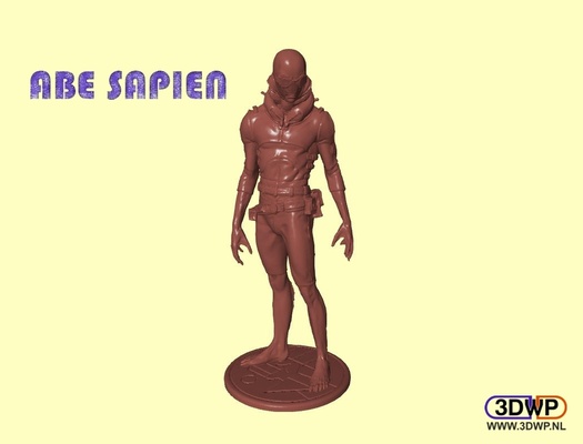 abe sapien figurine 3d analyse hellboy by 3dwp nl art sculptures 3dscan 3dscanner abesapien bande dessinée bandes dessinées 3d print model - Mito3D