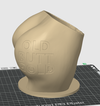velho t ouro vaso menina by andreobtw casa escritório suporte bunda 3d print model - Mito3D