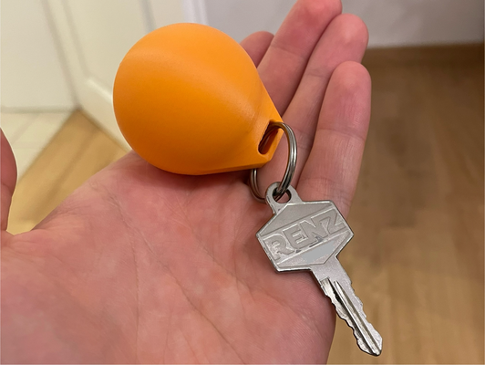 floating buoy keychain by pulsar designs hobby & diy sport outdoors float boat boating water sea ocean river lake fishing key saver buoyant archimedes ring 3d print model - Mito3D