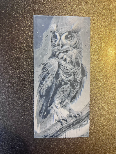 owl hueforge by fatalchaos25 art 2d animal hue forge 3d print model - Mito3D
