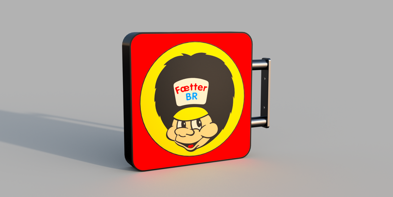 f tter br firmar ligero caja by pesado arte señales logos feo ligera tira llevada lámpara logo 6 color ams 3d print model - Mito3D