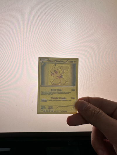espesa pikachu pokemon tarjeta litofano by thatguy08 arte 2d 3d print model - Mito3D