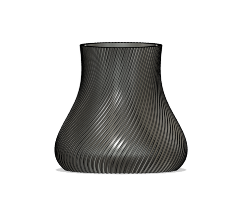 espiral vaso flor by terabita casa decoração panela vasemodo flores 3d print model - Mito3D
