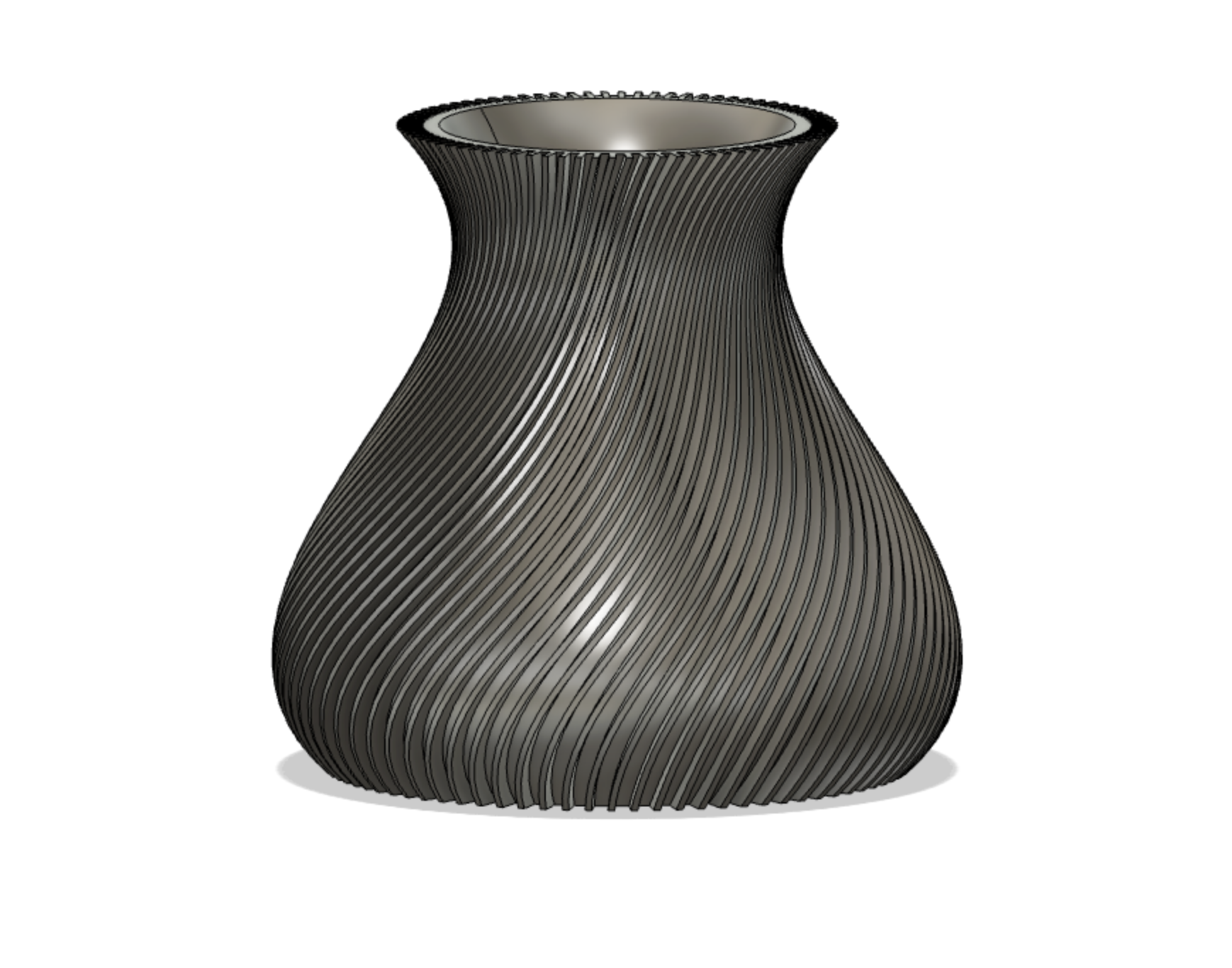 spiral vase flower by terabite household decor vasemode vaso flowerpot spiralvase spirale 3D print model - Mito3D