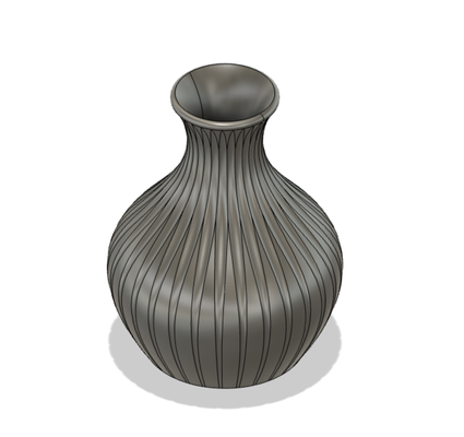 vase groove flowers by terabite household decor pot flower vasemode flowerpot 3d print model - Mito3D