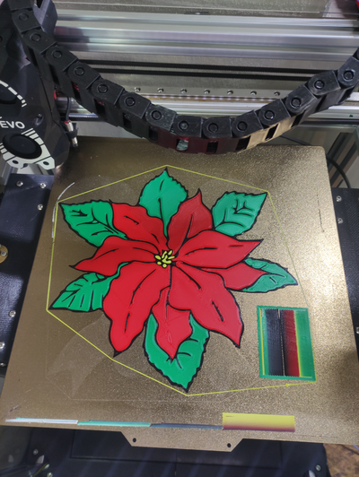 christmas poinsettia by michal0082 art 2d 2023 2024 christmasdecoaration christmasdecoration christmasdecorations christmaspoinsettia christmasflower 3d print model - Mito3D