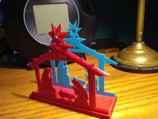 christmas napkin holder by kyriosyesous hobby & diy napkinholder nativity 3d print model - Mito3D