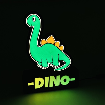 dino 2 4 led lampe 3mf bambu ams by smart3d gabriel gomes haushalt dekor dinosaurier licht 3d print model - Mito3D