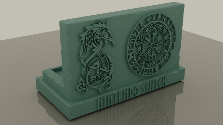viking decorative switch display by dfstudios toys & games dock nintendo 3d print model - Mito3D