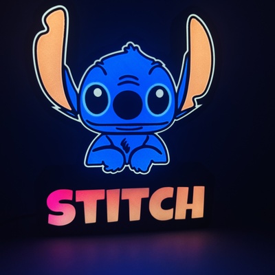 stitch by smart3d gabriel gomes household decor light lamp led ledlight 3d print model - Mito3D
