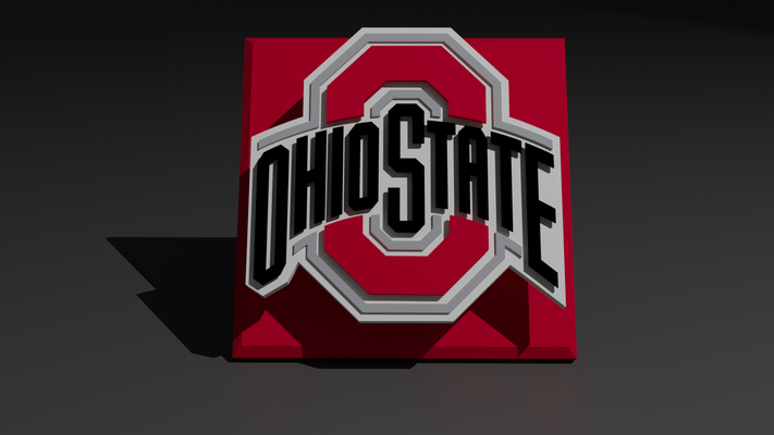 ncaa ohio state buckeyes floating logo sign by hangardesigns art signs & logos football sports college multicolor 3d print model - Mito3D